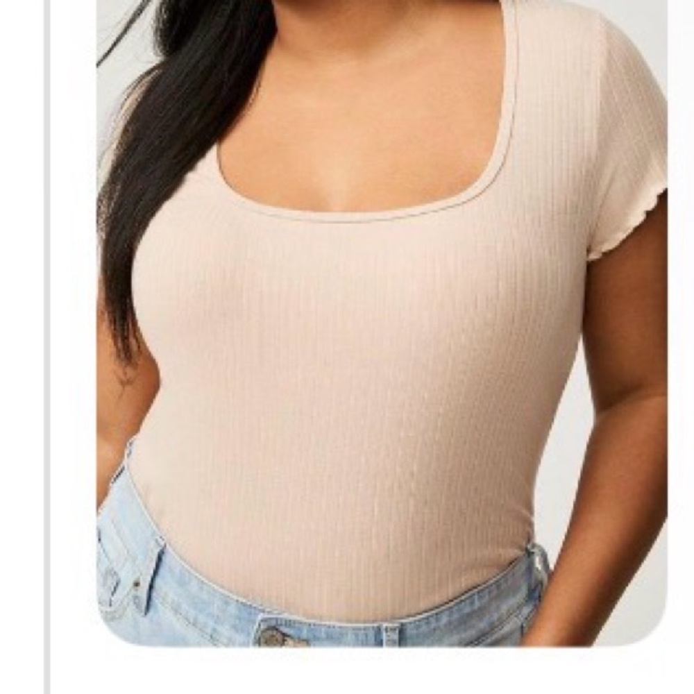 Torrid Blush Ribbed Blouse